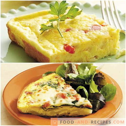 Omelet in the oven - proven recipes. How to properly and tasty cook an omelet in the oven.