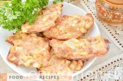 Chopped chicken patties in the oven