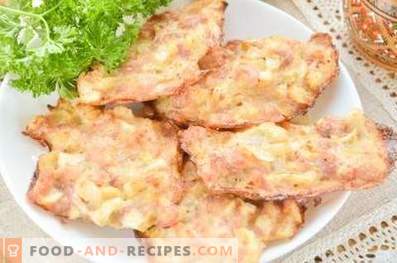 Chopped chicken patties in the oven