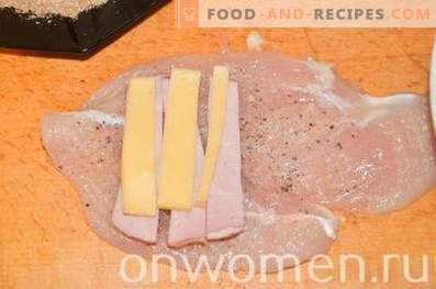 involtini di pollo con prosciutto e formaggio in padella