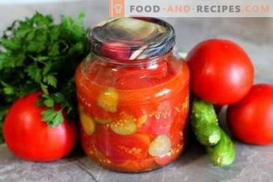 Tomaten- und Gurkensalat für den Winter