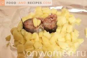 Merluzzo cotto al forno con patate