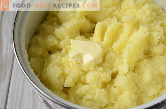 Cottura di purè di patate con latte di consistenza adeguata