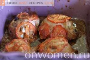 Cosce di pollo con pomodori nel forno