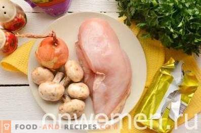 Tartellette con funghi e pollo
