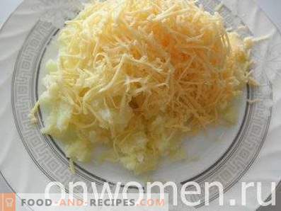 Profiteroles con ripieno di patate e formaggio