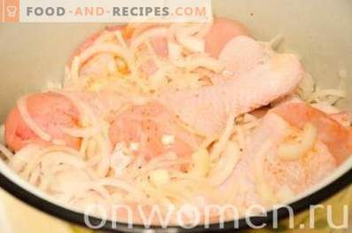 Cosce di pollo al forno in kefir in pentola a cottura lenta