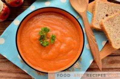Zuppa di purea di carote