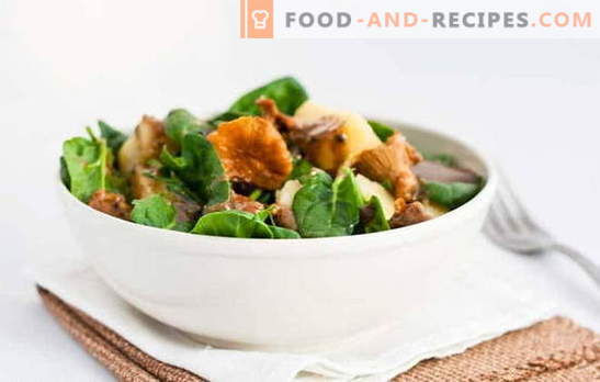 Insalate con funghi in salamoia - semplicemente deliziosi! 10 deliziose insalate con funghi sott'aceto e verdure, carne, formaggio, in scatola