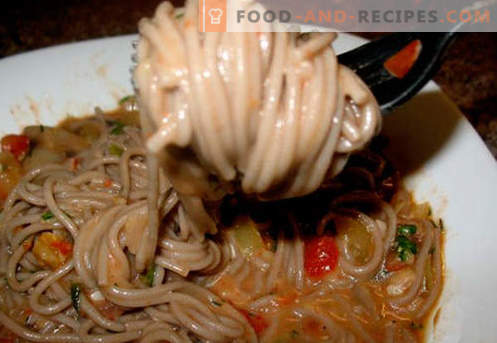 Noodles di grano saraceno - le migliori ricette. Come cucinare correttamente e gustoso i noodles di grano saraceno a casa.