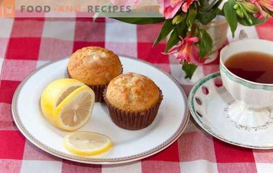 Muffin al limone: aroma seducente! Ricette per delicati muffin al limone con ripieni di crema, meringa e glassa